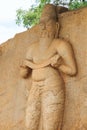 Statue of Parakramabahu I the great - Polonnaruwa - Sri Lanka Royalty Free Stock Photo